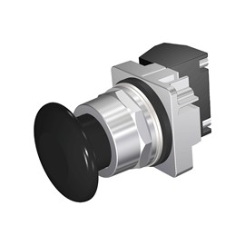 BOTON HONGO NEGRO 30MM 2 POSICIONES MANTENIDO 1NA-1NC NEMA 3R,4X,12