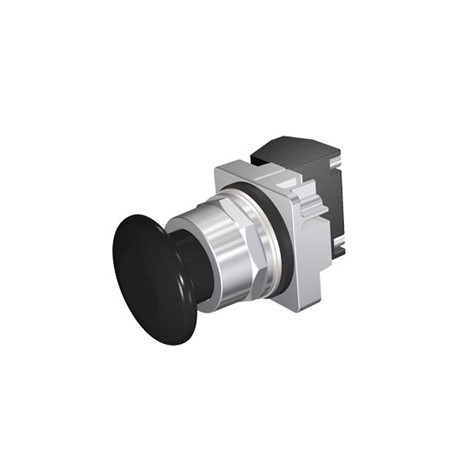BOTON HONGO NEGRO 30MM 2 POSICIONES MANTENIDO 1NA-1NC EPOXI ANTICORROSION NEMA 3R,4X,12