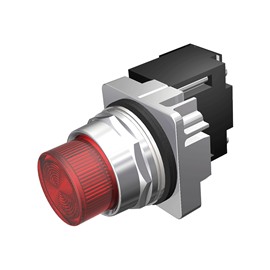 LUZ PILOTO ROJA 30MM INCANDESCENTE 120V AC/DC NEMA 3R, 4X, 12