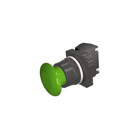 BOTON HONGO VERDE 30MM 2 POSICIONES MANTENIDO 1NA-1NC EPOXI ANTICORROSION NEMA 3R,4X,12