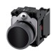 BOTON PULSADOR NEGRO 22MM 1NC PLASTICO ANILLO METALICO