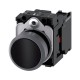 BOTON PULSADOR NEGRO 22MM 1NC PLASTICO ANILLO METALICO