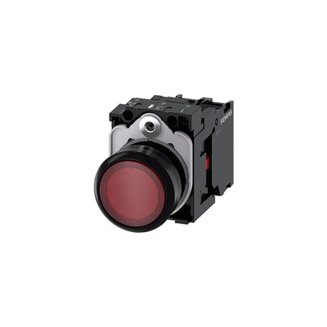 BOTON PULSADOR ILUMINADO ROJO 22MM 1NC LED INTEGRADO 24V AC/DC