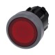 BOTON PULSADOR ILUMINADO ROJO 22MM PLASTICO ANILLO METALICO