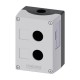 CAJA BOTONERA DE MANDO 22MM DE METAL GRIS 2 PERFORACIONES
