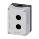 CAJA BOTONERA DE MANDO 22MM DE METAL GRIS 2 PERFORACIONES