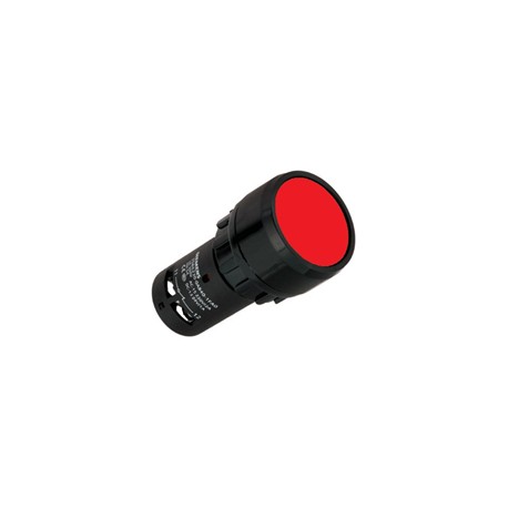 BOTON PULSADOR ROJO 22MM 1NA+1NC PLASTICO
