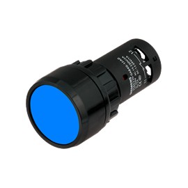 BOTON PULSADOR AZUL 22MM 1NA+1NC PLASTICO