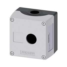 CAJA BOTONERA DE MANDO 22MM DE METAL GRIS 1 PERFORACION