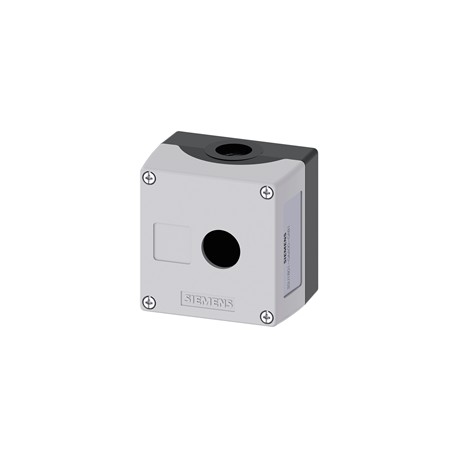 CAJA BOTONERA DE MANDO 22MM REDONDOS PLASTICO GRIS 1 PERFORACION