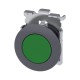 BOTON PULSADOR VERDE 30MM METALICO ANILLO FRONTAL