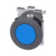 BOTON PULSADOR AZUL 30MM METALICO ANILLO FRONTAL