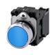 BOTON PULSADOR AZUL 22MM 1NA METALICO