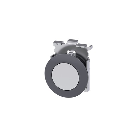 BOTON PULSADOR BLANCO 30MM METALICO ANILLO FRONTAL