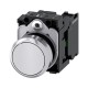 BOTON PULSADOR BLANCO 22MM 1NA METALICO