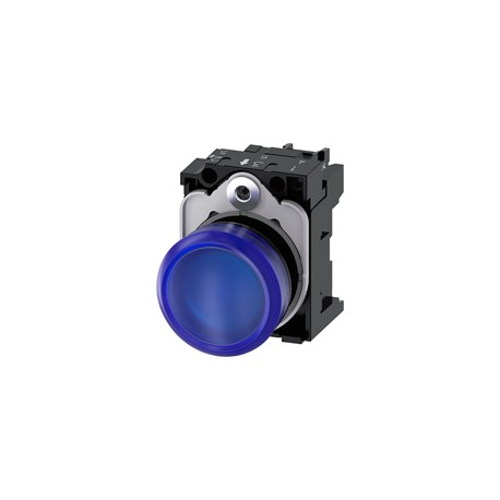 LAMPARA DE SENALIZACION 22MM REDONDO PLASTICO AZUL 24V AC/DC
