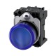 LAMPARA DE SENALIZACION 22MM REDONDO PLASTICO AZUL 24V AC/DC