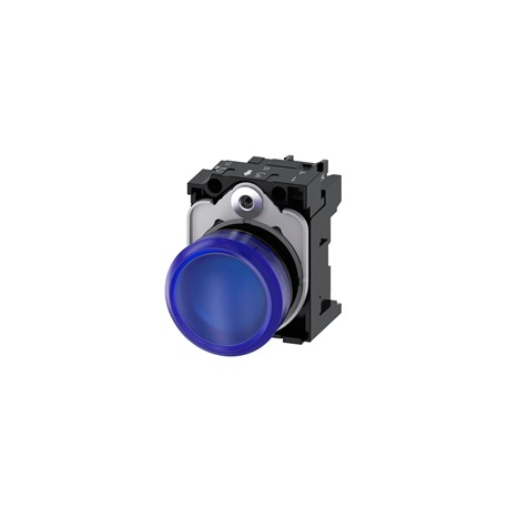 LAMPARA DE SENALIZACION 22MM REDONDO PLASTICO AZUL 110 V CA