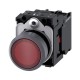 BOTON PULSADOR ILUMINADO ROJO 22MM 1NC LED INTEGRADO 110V AC PLASTICO ANILLO METALICO
