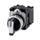 SELECTOR, ILUMINABLE, 22MM, REDONDO, METAL, BRILLANTE, NEGRO, BLANCO, MANILLA, CORTA, 3 POSICIONES I