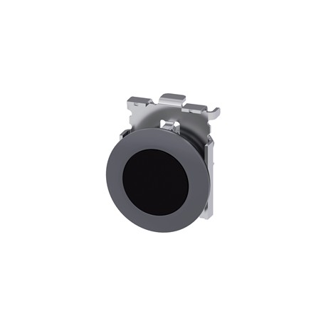 BOTON PULSADOR NEGRO 30MM METALICO PLASTICO ANILLO FRONTAL