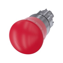 BOTON HONGO ROJO 22MM METALICO CON RETENCION