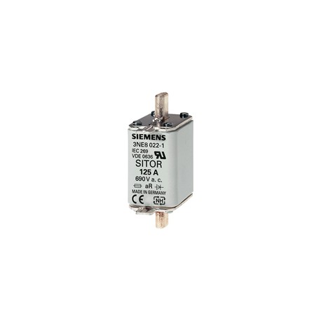 CARTUCHO FUSIBLE SITOR NH00 125A 690V AC, 250V DC