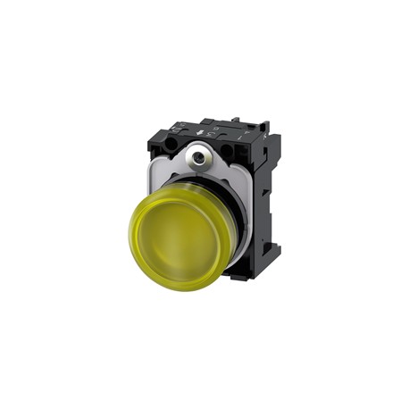 LAMPARA DE SENALIZACION 22MM REDONDO PLASTICO AMARILLO 24V AC/DC