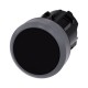 BOTON PULSADOR NEGRO 22MM SOSTENIDO PLASTICO ANILLO METALICO