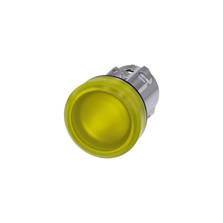 LAMPARA DE SEÑALIZACION AMARILLO 22MM METAL LENTE LISA