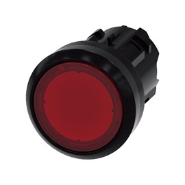 BOTON PULSADOR ILUMINADO ROJO 22MM SOSTENIDO PLASTICO